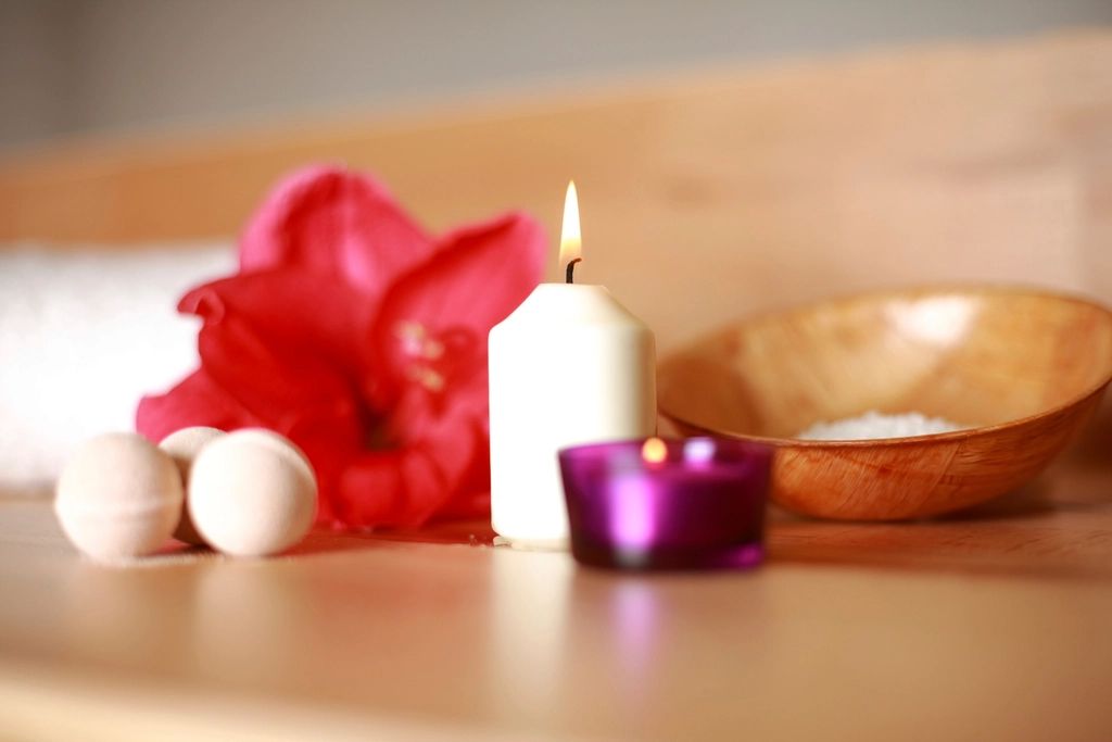 A spa treatment room prepared for a guest